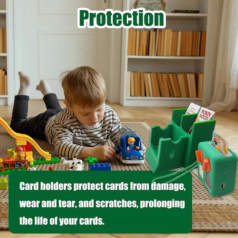 حامل بطاقة طابعة ثلاثية الأبعاد xcivi لمشغل الصوت Yoto، حامل لـ Yoto Mini، صندوق تخزين بطاقة Yoto مع جزأين، مصمم لحمل Yoto Mini Audio، حامل طابعة ثلاثي الأبعاد لملحقات Yoto (أخضر) in Kuwait