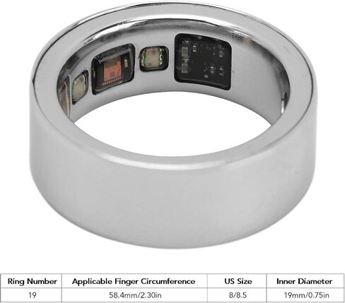 Smart Ring Health Tracker for Women & Men, Smart Health Ring Fitness Tracker, Continuously Records Sleep Quality, Heart Rate, Temperature, Blood Oxygen and Pedometer in Saudi Arabia