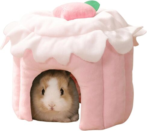 Guinea Pig Hideout, Cake Shaped Guinea Pig Tunnel, Rabbit Tunnel, Guinea Pig Cage Accessories for Guinea Pig, Bunny, Hamster, Chinchilla, Ferret, Rabbit and Other Small Pets (Pink,S) in Saudi Arabia