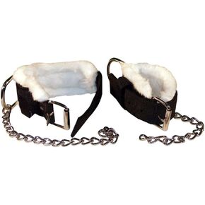 Intrepid International Kick Chain - Kick Chains for Horses, Fleece Lined, 1 3/4" Nylon Webbing, Chrome Plated, 14" Chain, 17" Webbing, Prevent Kicking, Front or Hind Legs