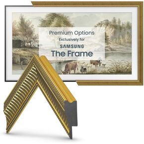 Deco TV Frames - Empire Gold Slim Frame Compatible ONLY with Samsung The Frame TV (55", Fits 2021-2024 Frame TV)