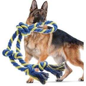 Rope Toy for Dogs，Large Dog Rope Toys for Aggressive Chewers, Heavy Duty Dog Toys for Large Medium Breed, Indestructible Tough Rope Chew Toys Tug of War Dog Toy Cotton Rope for Teeth Cleaning