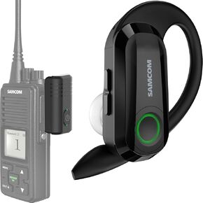 SAMCOM Wireless Headset with 2 Pin Dongle for K Connector Walkie Talkeis, Hands-Free Wireless Two Way Radio Earpiece with Mic Speaker, for School Business Church Hotels (Radios not Inclued)