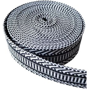 Nylon Webbing 1.5 inch Striped Webbing Polyester Webbing Heavy Duty Ribbon for Crafts Bag Handles Camera Purse Strap DIY Pet Collars Leash Backpack Belt 5 Yards 38mm (Red)
