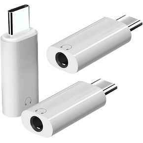 [Apple MFi Certified] 3Pack USB-C to 3.5mm Audio Headphone Adapter,iPhone 16 Headphone Aux Adapter Dongle Type C Jack Compatible with iPhone 16 15 Galaxy S24 S23 S22 S21 Plus Pro Max Pixel iPad
