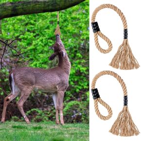 2 Pcs Hemp Scrape Rope 30 inch Hemp Scent Rope for Deer Scrape Scent Rope Hangs Anywhere Deer Hunting Accessories for Deer Hunting