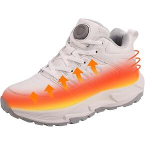 Heated Shoes for Men, Feet Warmers for Women, Electric Heating Shoes with 4000mAh Battery, 3 Heating Levels, Rechargeable Winter Heated Sneakers for Outdoor Work Sports Hiking
