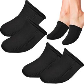 2 Pairs 3mm Neoprene Toe Warmers Black Feet Warmer Toe Covers Thermal Foot Toe Caps for Winter Sports Outdoor