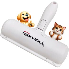 Roller Pet Hair Remover and Reusable Lint Roller - Pet Hair Removal Tool for Furniture, Carpets, Bedding, Couches - Portable, Multi-Surface Fur Removal Tool