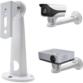 Wall Mount Security Camera Mount Bracket for Camera with 1/4 Screw Head Wall Mount Mini Projector, and Webcam Housing 5.98inch(White)