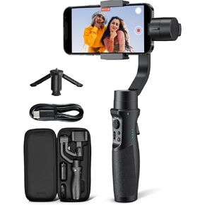 Hohem iSteady Mobile Plus Gimbal Stabilizer for Smartphone, 3-Axis Phone Gimbal for Android and iPhone 15,14,13 PRO, Stabilizer for Video Recording with Face/Object Tracking, 600 °Auto Rotation