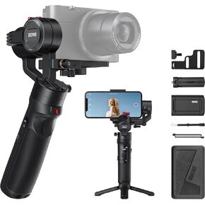 ZHIYUN Crane-M2 [Official] Gimbal Stabilizer for Camera，3-in-1 Light Weight Gimbal for Smartphone, Sports Action Camera, GoPro and Mirrorless Camera, with Smartphone Clamp, Tripod