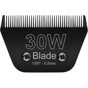 2PCS 30W Wide Blades for Dog Grooming Blades Compatible with Andis Dog Clippers,Stainless Steel Dog Clipper Blades Compatible with Oster A5,Wahl km10 for Animal Dog,Cat,Horse,Black