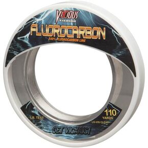 Vicious Fishing Pro Elite EFLWL80 Fluorocarbon Leader 110 Yard Wrist Spool/80lbs
