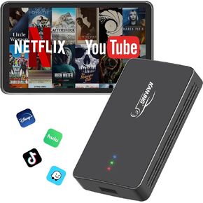 Wireless CarPlay Adapter Netflix, YouTube, TikTok, hulu and More Stream Media Play, 3 in 1 Upgrade Online Apple CarPlay Video Streaming for Cars with Wired CarPlay from 2015