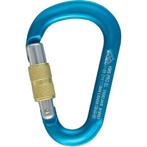 Stubai Anodized HMS Pro Screwgate Carabiner, Turquoise