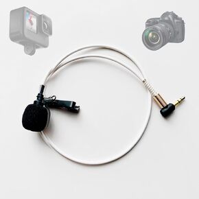 Noise Canceling Short Wire Microphone for Motovloggers Compatible with Gopro Hero 7/8/9/10/11/12 Mediamod/Mic Adapter and All Action Camera