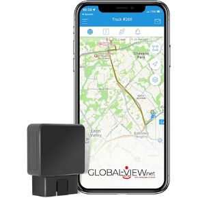 Vehicle OBD GPS Tracker - Global-View - Plug and Play - Great for Fleet, Family or Other Vehicles/Cars/Trucks 1996 or Newer!