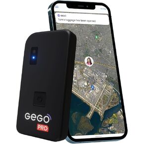 GEGO PRO The Most Advanced Luggage Tracker All-in-One Tech GPS, WiFi, GSM and BT. Only tracker with Bag Opening Alert (Light Sensor), 100% Accuracy, Enhanced Battery Performance. Subscription Required