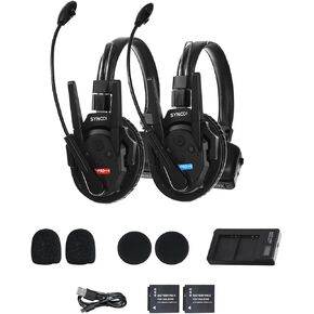 SYNCO XTALK XPro2 Wireless Intercom Headset System 2.4 GHz 1640feet/500 Meter Long Distance Range Communication Headset for Live Show Stage Performance Movie Shoot (XPro2/2 Persons)