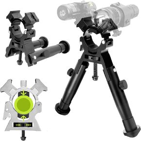 Rifles Bipods Quick Release Non-Slip Foldable Lightweight Adjustable Tactical Bi-Pod Compatible 14mm - 30mm Barrel Diameter for Shooting and Hunting