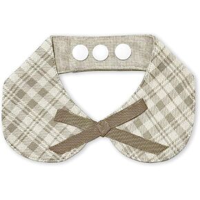 Plaid Dog Bandana with Ribbon Bowknot, Soft and Durable Polyester Pet Scarf, 7 Sizes for Cats and Dogs, Adjustable Triple-Snap Closure (Orange, X-Large)