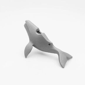 Handcrafted Stainless Steel Whale Whistle Keychain