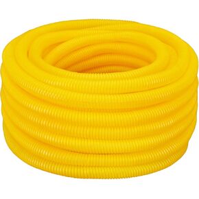 (1/2" Dia. x 100 ft, Yellow) HydroMaxx® Flexible Polyethylene Corrugated (PE) Split Tubing (Wire Loom)