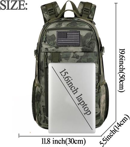 Tactical Backpack, 30L Military Daypack Molle Army 3 Day Assault (Black) in Saudi Arabia