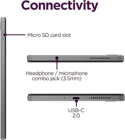 Lenovo Tab M8 Gen 4-2024 - تابلت عائلي - Google Kids Space - شاشة لمس عالية الدقة 8 بوصة - ذاكرة 2 جيجا بايت - تخزين 32 جيجا بايت - MediaTek Helio A22 - رمادي أركتيك - فوليو مع حامل in Saudi Arabia