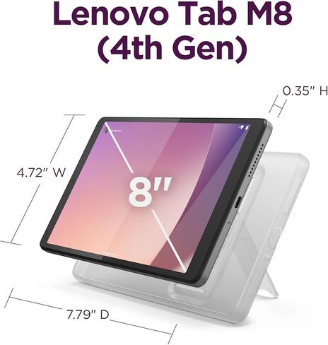 Lenovo Tab M8 Gen 4-2024 - تابلت عائلي - Google Kids Space - شاشة لمس عالية الدقة 8 بوصة - ذاكرة 2 جيجا بايت - تخزين 32 جيجا بايت - MediaTek Helio A22 - رمادي أركتيك - فوليو مع حامل in Saudi Arabia