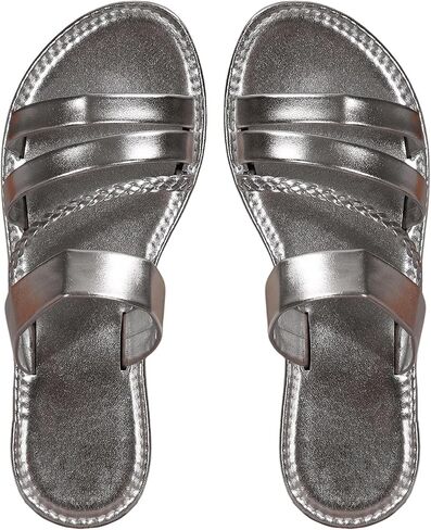 Verdusa Women's Braided Strappy Flat Sandals Summer Slides Open Toe Beach Shoes in Saudi Arabia
