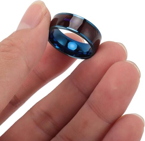 2024 New NFC Smart Ring for Universal Ntag213 Chip,Waterproof Smart Finger Rewrite All Round Sensing for Mobile Phone (Blue), 9, Genericcdpygxeo7f-11 in Kuwait