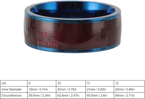 2024 New NFC Smart Ring for Universal Ntag213 Chip,Waterproof Smart Finger Rewrite All Round Sensing for Mobile Phone (Blue), 9, Genericcdpygxeo7f-11 in Kuwait
