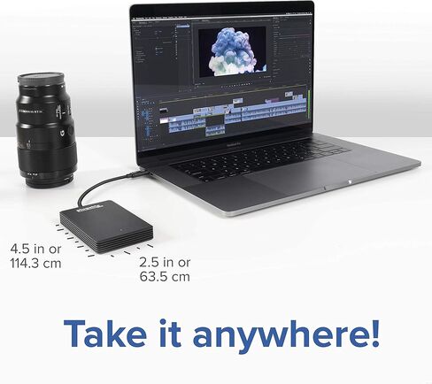 محرك أقراص SSD NVMe خارجي Thunderbolt 3 بسعة 512 جيجابايت قابل للتوصيل (حتى 2400 ميجابايت/1800 ميجابايت في R/W) in Kuwait