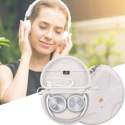 Aproca Hard Portable Storage Case, for Sony ZX Series/MDR-ZX110NC Noise Cancelling Headphones (Black) in Saudi Arabia