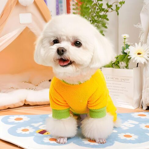 2 Pack Dog Pajamas Small Sized Dog Fleece Pajamas Cute Dog Fleece Sweater Doggy Sweater Love Pattern Onesies for Dog Pjs Small Dog Clothes in Saudi Arabia