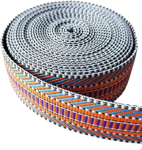 Nylon Webbing 1.5 inch Striped Webbing Polyester Webbing Heavy Duty Ribbon for Crafts Bag Handles Camera Purse Strap DIY Pet Collars Leash Backpack Belt 5 Yards 38mm (Red) in Saudi Arabia