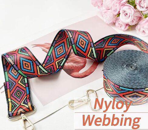 Printed Nylon Webbing 1.5inch 16 Yards Thick Seatbelt Webbing Fabric Luggage Handle Wrap Jacquard Ribbon Straps Backpack-Decorative Webbing Supplies for Clothing (Mixed) in Saudi Arabia