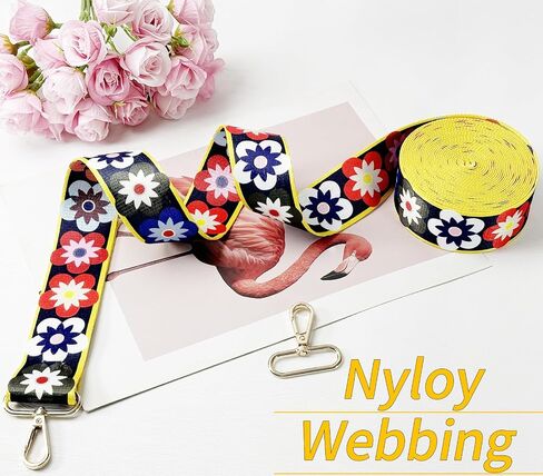 Printed Nylon Webbing 1.5inch 16 Yards Thick Seatbelt Webbing Fabric Luggage Handle Wrap Jacquard Ribbon Straps Backpack-Decorative Webbing Supplies for Clothing (Mixed) in Saudi Arabia