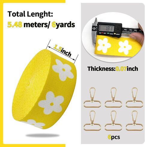 Printed Nylon Webbing 1.5inch 16 Yards Thick Seatbelt Webbing Fabric Luggage Handle Wrap Jacquard Ribbon Straps Backpack-Decorative Webbing Supplies for Clothing (Mixed) in Saudi Arabia