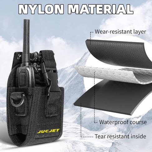 Universal Walkie Talkie Nylon Belt Case Bag with Adjustable Shoulder Strap Two Way Radio Holder Holster Case for BaoFeng 5RM UV-5R 88S F8HP UV-K5 Walkie Talkies(1 Pack) in Saudi Arabia