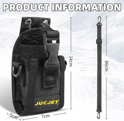Universal Walkie Talkie Nylon Belt Case Bag with Adjustable Shoulder Strap Two Way Radio Holder Holster Case for BaoFeng 5RM UV-5R 88S F8HP UV-K5 Walkie Talkies(1 Pack) in Saudi Arabia
