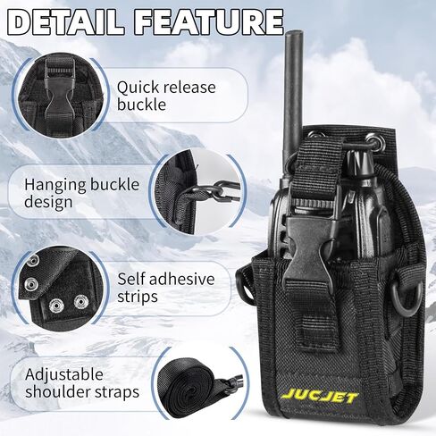 Universal Walkie Talkie Nylon Belt Case Bag with Adjustable Shoulder Strap Two Way Radio Holder Holster Case for BaoFeng 5RM UV-5R 88S F8HP UV-K5 Walkie Talkies(1 Pack) in Saudi Arabia