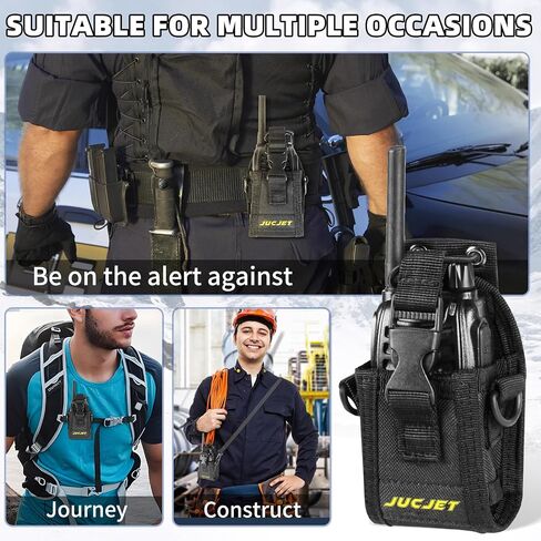 Universal Walkie Talkie Nylon Belt Case Bag with Adjustable Shoulder Strap Two Way Radio Holder Holster Case for BaoFeng 5RM UV-5R 88S F8HP UV-K5 Walkie Talkies(1 Pack) in Saudi Arabia
