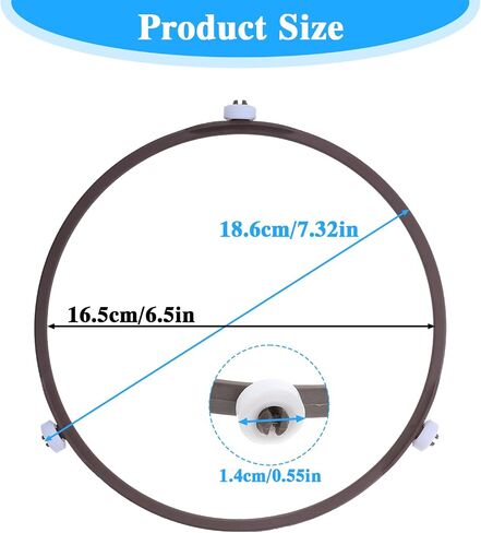 7 Inch Microwave Turntable Ring Glass Plate Tray Support Holder Microwave Oven Tray Swivel Roller Support Ring Glass Plate Rotating Roller Ring for Microwave, Roller Height 1.4 cm in Saudi Arabia