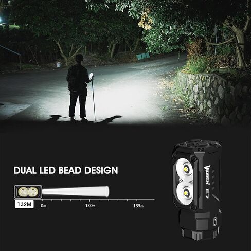 WUBEN Army Green Mini Flashlight Battery Extension Tube(Model: E7), for Outdoor/Indoor Activities Camping, Hiking, Fishing, Walking, etc. in Saudi Arabia