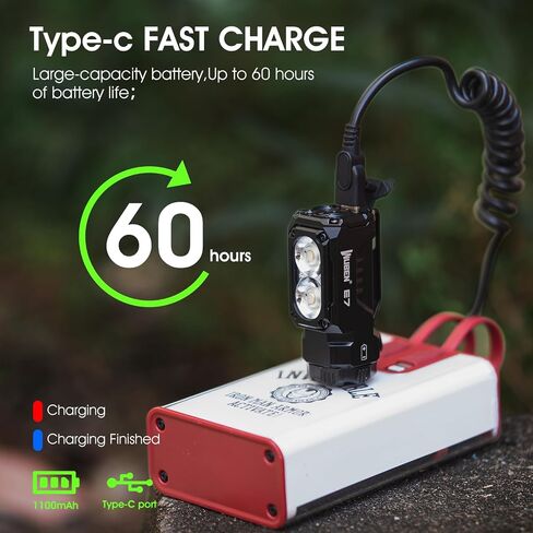 WUBEN Army Green Mini Flashlight Battery Extension Tube(Model: E7), for Outdoor/Indoor Activities Camping, Hiking, Fishing, Walking, etc. in Saudi Arabia