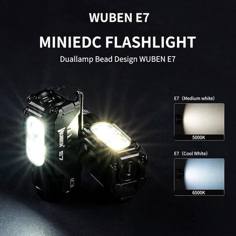 WUBEN Army Green Mini Flashlight Battery Extension Tube(Model: E7), for Outdoor/Indoor Activities Camping, Hiking, Fishing, Walking, etc. in Saudi Arabia