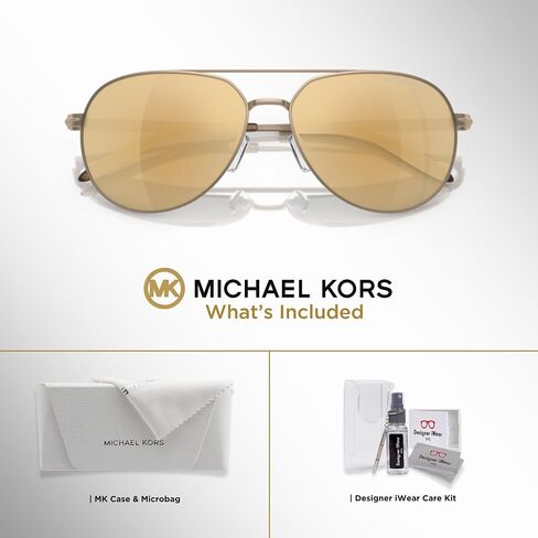 Michael Kors MK1142 Pilot Sunglasses for Men + BUNDLE With Designer iWear Complimentary Eyewear Kit in Saudi Arabia